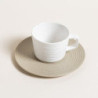 Set De Taza Y Plato Blanco Y Arena 200Ml (MSK) 13247