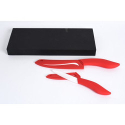 Set X2 Cuchillos Ceramica Rojo (BRK) 13688