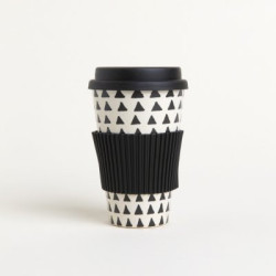 Mug De Fibra De Bamboo Triangulos Tapa Silicona 400Ml (MSK) 11566