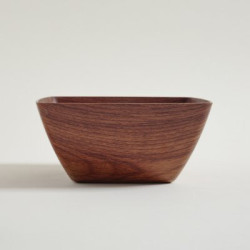 Bowl Cuadrado De Pp Simil Madera Nogal 23,5X10,5Cm (MSK) 9066