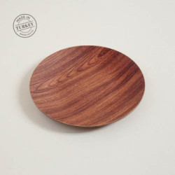 Plato Playo De Pp Simil Madera Nogal 26,5Cm (MSK) 12312