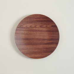 Plato Playo De Pp Simil Madera Nogal 26,5Cm (MSK) 12312