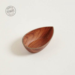 Bowl Canoa De Pp Simil Madera Nogal 13X8X3Cm (MSK) 9027