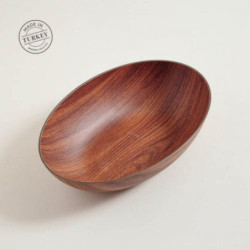 Bowl Oval De Pp Simil Madera Nogal 36X24X8,5Cm (MSK) 9236