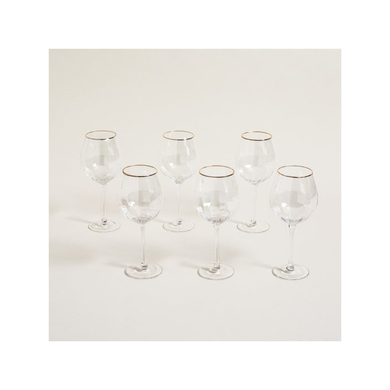 Set X 6 Copas Margot Borde Dorado 400Ml (MSK) 13523