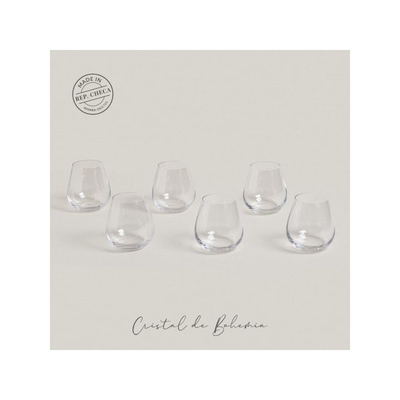 Set X 6 Vasos De Cristal De Bohemia Columba 380Ml (MSK) 13653