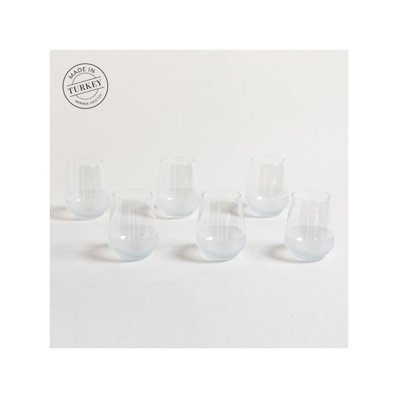 Set X 6 Vasos Bajos Mersin Fondo Esmerilado 425Ml (MSK) 13648