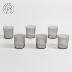 Set X 6 Vasos Bajos Galipoli Gris 380Ml (MSK) 13647