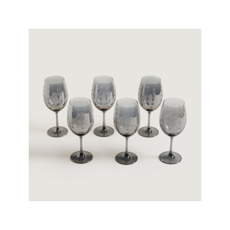 Set X 6 Copas Mirror Lunares 615Ml (MSK) 13529