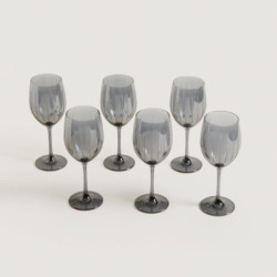 Set X 6 Copas Mirror Rayas 540Ml (MSK) 13531