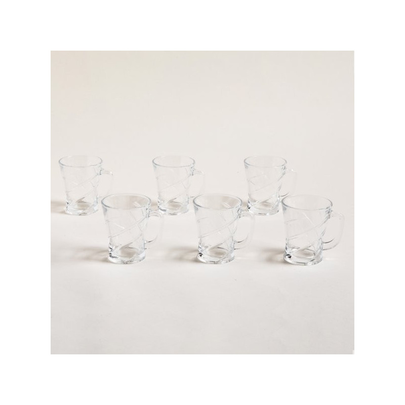 Set X 6 Pocillos De CafÃ© De Vidrio Ankara Cuadradoille 225Ml (MSK) 13591