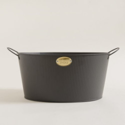 Frapera Oval De Metal Gris General Store 38X28X18Cm (MSK) 10584