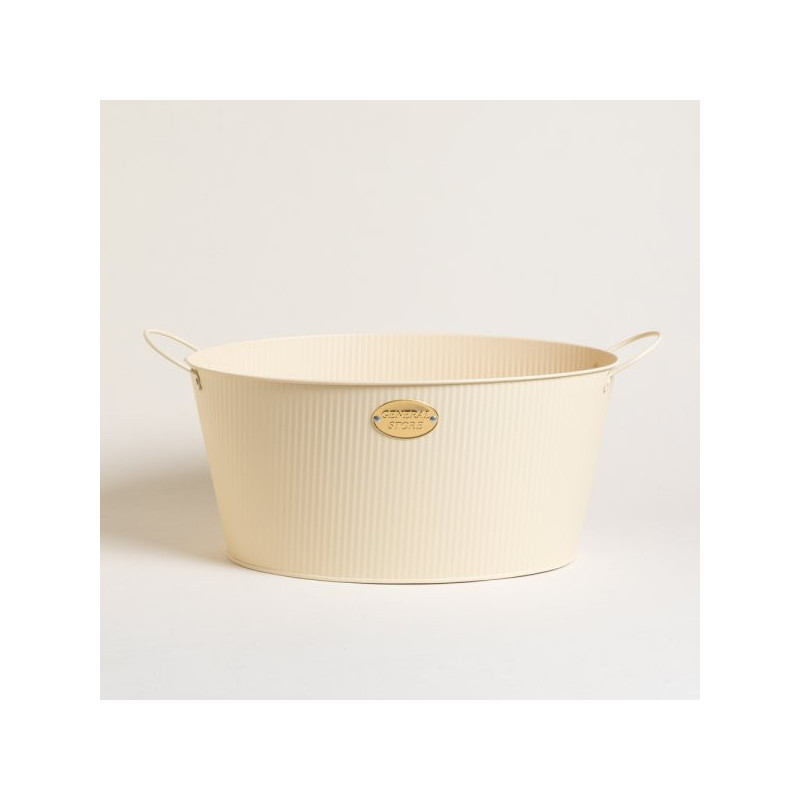 Frapera Oval De Metal Cream General Store 38X28X18Cm (MSK) 10583