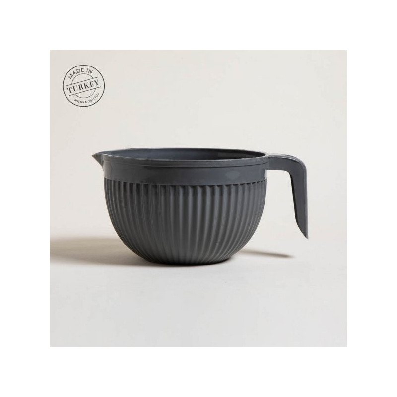 Bowl De Plastico Con Mango Gris 3500Ml (MSK) 9140