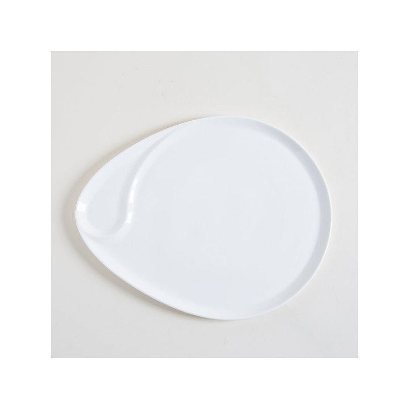 Bandeja CerÃ¡mica Blanca Oval 37,5X29Cm (MSK) 8652