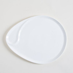 Bandeja CerÃ¡mica Blanca Oval 37,5X29Cm (MSK) 8652