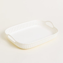 Bandeja Organizadora De Pp Crema 36 X 28 X 5 Cm (MSK) 8774