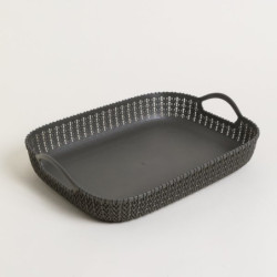 Bandeja Organizadora De Pp Gris Topo 36 X 28 X 5 Cm (MSK) 8776