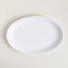 Bandeja Oval Porcelana Borde Tramado Bca 46 Cm (MSK) 8794