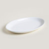 Bandeja Oval Porcelana Borde Tramado Bca 46 Cm (MSK) 8794