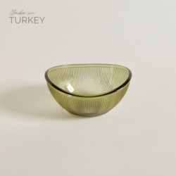 Bowl Oval De Acrilico Olive Rayas 550 Ml (MSK) 9234