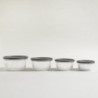 Set X 4 Bowls De Acrilico Rayas Tapa Gris 2000 / 1400/ 1000/700 Ml (MSK) 13413