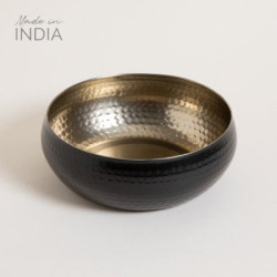 Bowl De Acero Inox Black & Golden Nisha 25X9 Cm (MSK) 9076