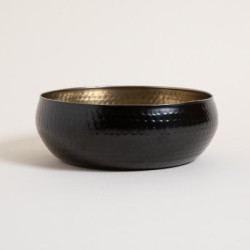 Bowl De Acero Inox Black & Golden Nisha 25X9 Cm (MSK) 9076