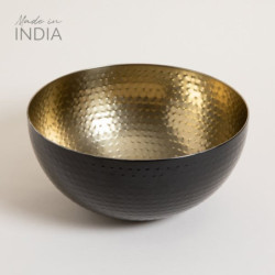 Bowl De Acero Inox Black & Golden Nisha 30X14 Cm (MSK) 9077