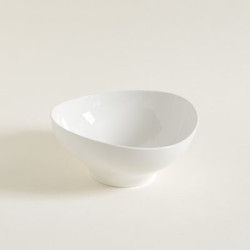 Bowl De Ceramica Irregular Blanco 30X26 Cm (MSK) 9108