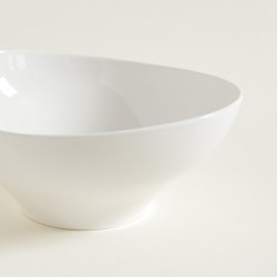 Bowl De Ceramica Irregular Blanco 30X26 Cm (MSK) 9108