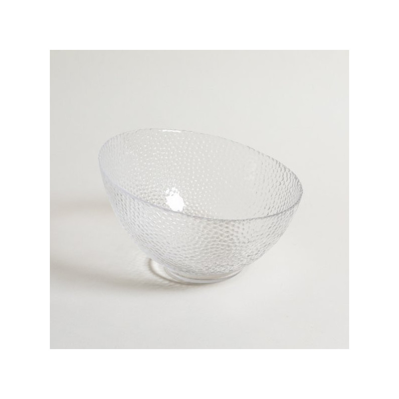 Bowl Vidrio Martille Corte Diagonal 21X14 Cm (MSK) 9292