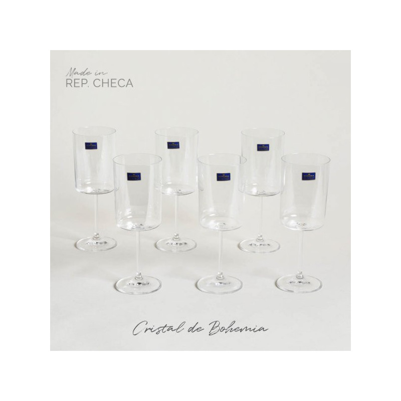 Set X 6 Copas De Cristal De Bohemia Anita 400 Ml (MSK) 13472