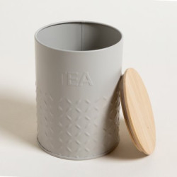 Lata Redonda Tapa Bamboo Grey Tea 11,5X15,5 Cm (MSK) 11318