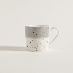 Mug De Porcelana Terrazo Grey And Cream 410 Ml (MSK) 11630