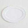 Plato Oval Porcelana Blanca DiseÃ±o Encadenado 40.5X29.7 Cm (MSK) 12266