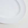 Plato Oval Porcelana Blanca DiseÃ±o Encadenado 40.5X29.7 Cm (MSK) 12266