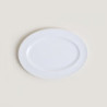 Plato Oval Porcelana Blanca DiseÃ±o Espigado 35.8X25.5 Cm (MSK) 12267