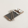 Set De Sushi Para 2 Acacia Y Laja Blanco 30X14 Cm (MSK) 13227