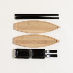 Set De Sushi Para 2 Bamboo Oval 25X7 Cm (MSK) 13234