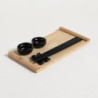 Set De Sushi Para 2 Bamboo Y Porcelana Redondo Negro 28,5X15 Cm (MSK) 13235