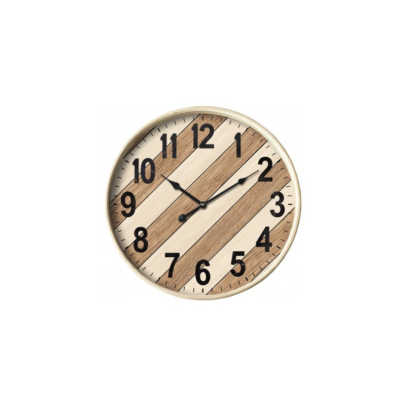 Reloj Pared Madera Bamboo 40Cm  (BRK) 12795