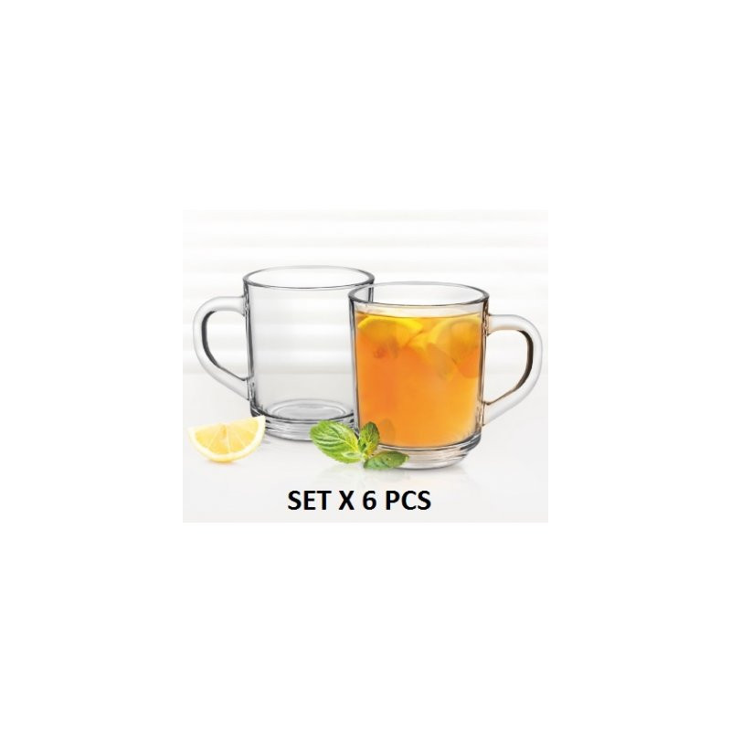 Taza Vidrio Café Expresso Set De 6  (BRK) 14118