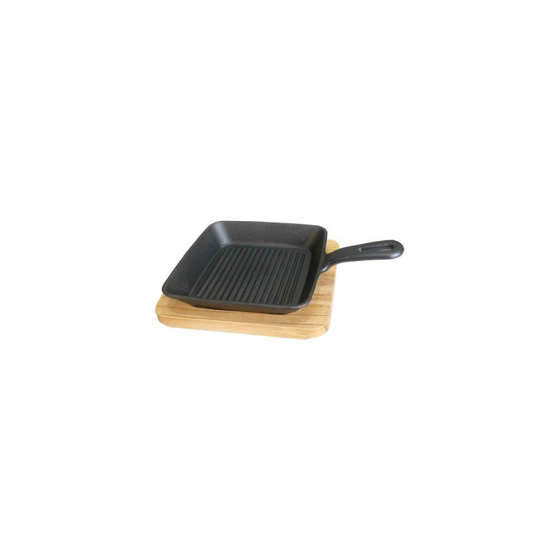 Fuente Hierro Con Base Madera 13X22Cm  (BRK) 10821