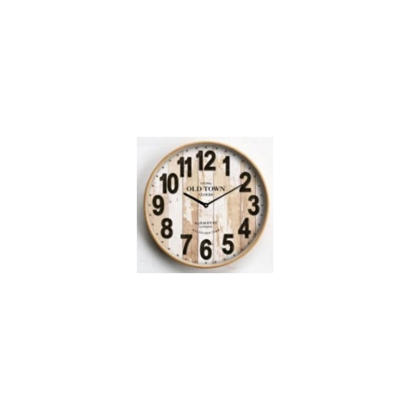 Reloj Pared Madera Con Pendulo 58Cm  (BRK) 12801