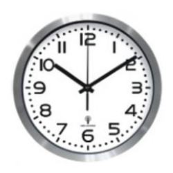 Reloj ParedAceroBlanco 30Cm  (BRK) 12877