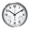 Reloj ParedAceroBlanco Con Temperatura 20Cm  (BRK) 12878