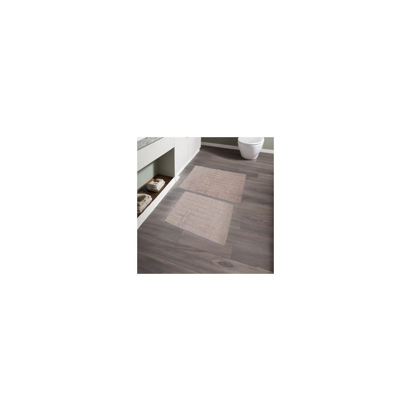 Set Alfombra Para Baño Gris Claro 40X60Cm + 50X80Cm (BRK) 13064