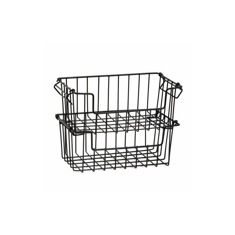 Canasto Apilable Neg 22X13X8 (PLM) 9468 Canasto Apilable Neg 22X13X8 (PLM) 9468
