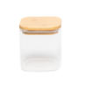 Frasco Cuadrado Tapa Bamboo 450 Ml (PLM) 10616